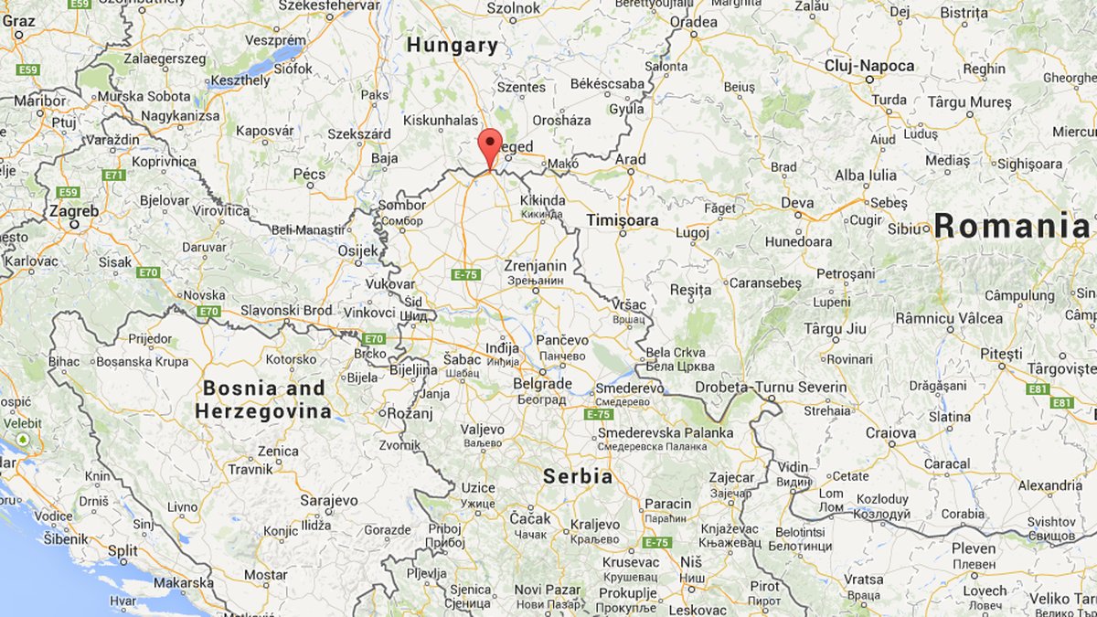 Kvinnan greps i gränsbyn Horgos, mellan Serbien och Ungern.